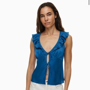 Aritzia Tonka Satin Blouse